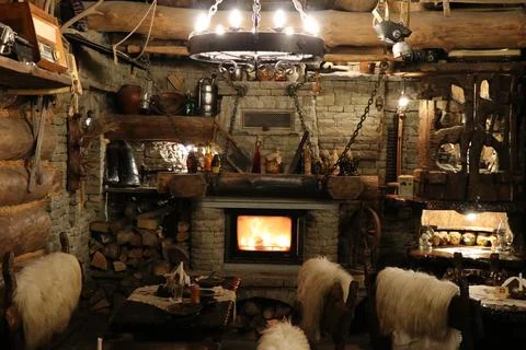Old highlander cottage Stock Photos