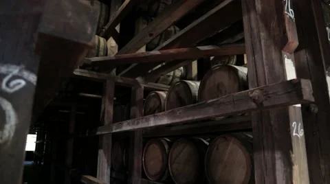 Old Historic Bourbon Rick Warehouse House in Kentucky Stock Footage 59071041