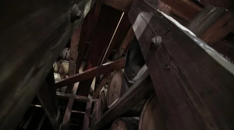 Old Historic Bourbon Rick Warehouse House in Kentucky Stock Footage 59071428