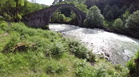 Old historic stone bridge Stock Footage 67407521