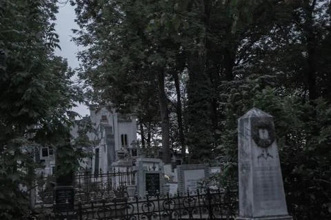 Old historical grave monuments Stock Photos