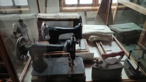 Old historical objects in the "Schafferer Museum" in Pozuzo, Peru Stock Footage 283305159