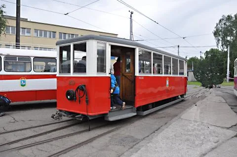 Old historical tram Stock Photos