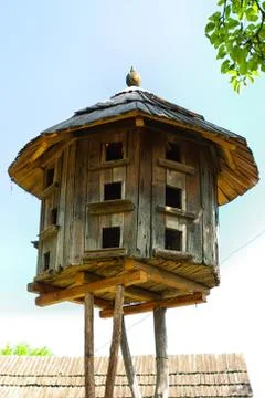 Old hive in the garden Stock Photos