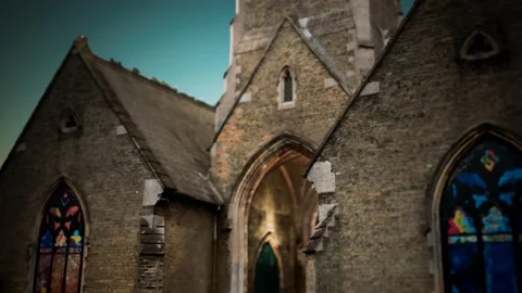Old holbeach cemetry stone chapel Vidéo 140449389
