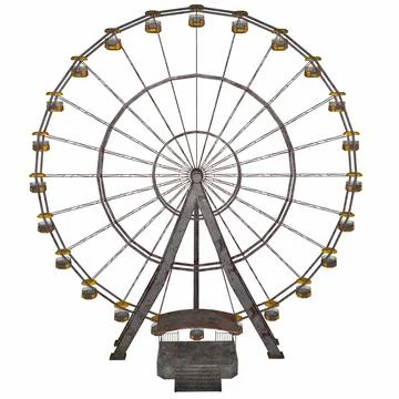 The old horror Ferris Wheel 3d-illustration 3d-rendering イラスト素材