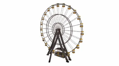The old horror Ferris Wheel 3d-illustration 3d-rendering イラスト素材