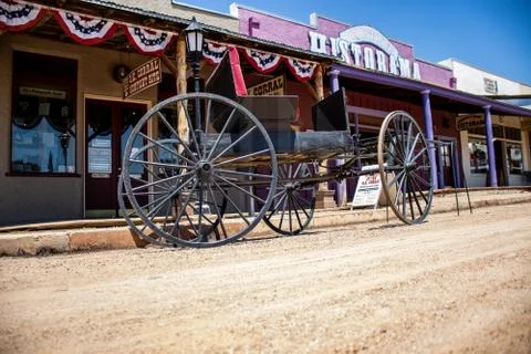 An Old Horse-Drawn Buggy In Tombstone, Arizona Stock-Fotos