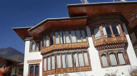 Old house in Bhutan Stock Photos