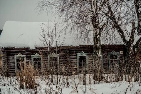 Old house with broken Windows Stock Photos