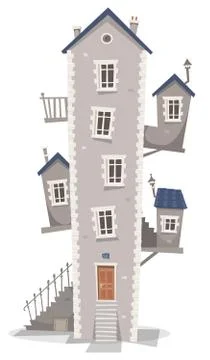 Old house building Ilustración de archivo