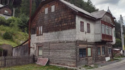 An old house built of wood Stock Footage 246760731