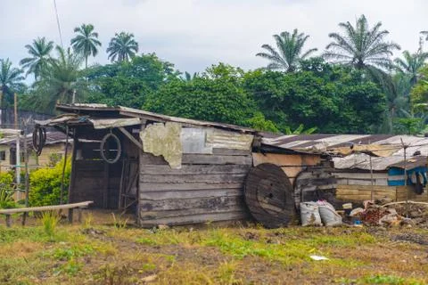 Old house in Cameroon Stock Photos