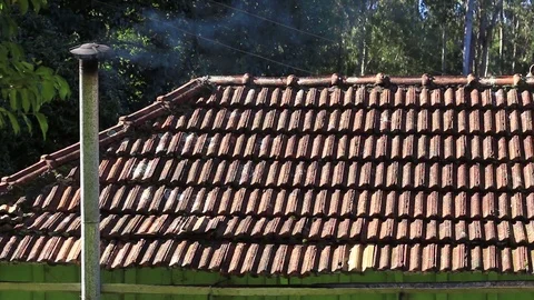 Old house chimney 2 Video stock 119071621