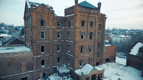 Old house with empty Windows Stock Footage 93604361