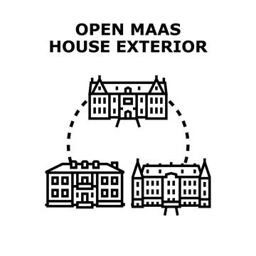 Old house exterior building vector concept illustration Ilustración de archivo