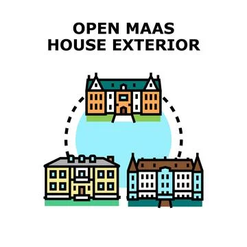 Old house exterior building vector concept illustration Ilustración de archivo