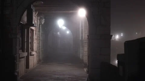 Old house gallery light Video stock 274414970