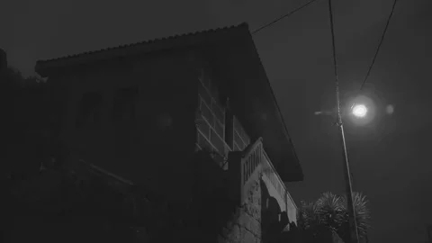 Old House Night Stock Footage 79812591