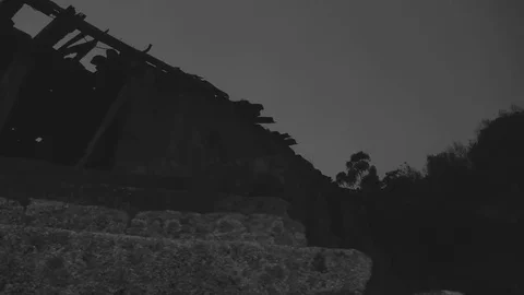 Old House Night Stock Footage 79812615