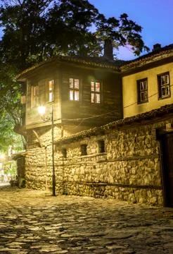 Old house at night Stock-Fotos