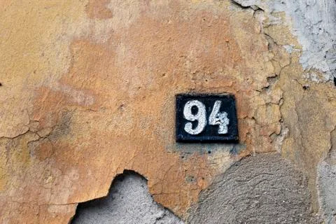 Old House number. Stock Photos
