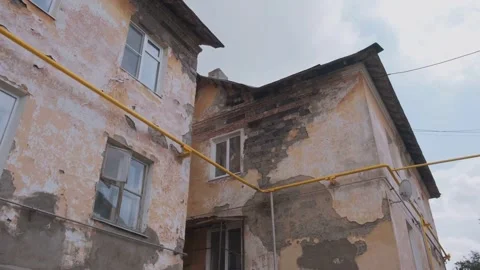 Old House Peeling Plaster Rustic Wall Decay Texture Видео 334563065