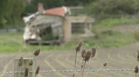 Old house rack focus Stock Footage 567346
