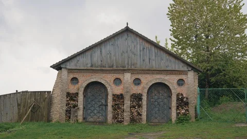 Old house with round windows Stock Footage 107743149