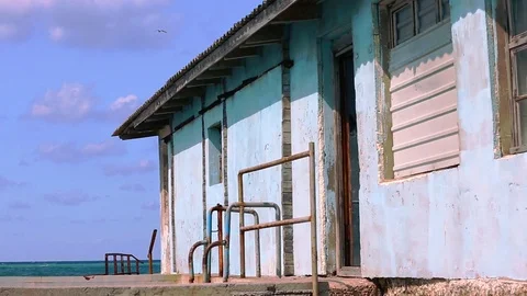 Old House By The Sea Stock Footage 87437352