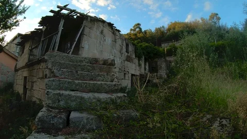 OLD HOUSE WITH STAIRS Stock Footage 93526295