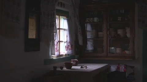 Old House Utensils on a Table Stock Footage 72437168