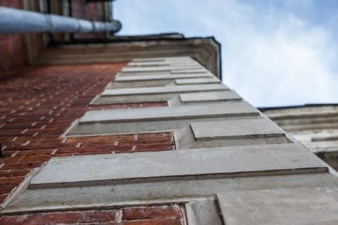 Old house view from the bottom Stock Photos