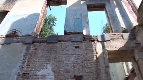 Old house walls Stock Footage 138462206