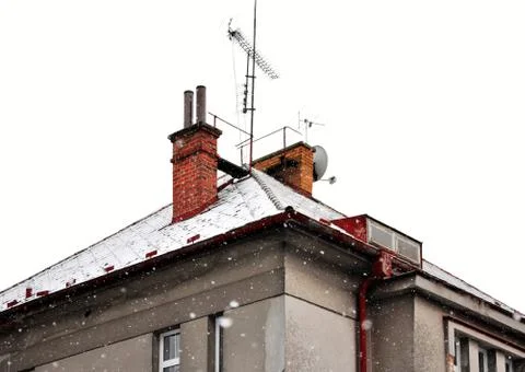 Old house in winter Stock Photos