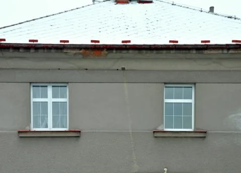 Old house in winter Stock Photos