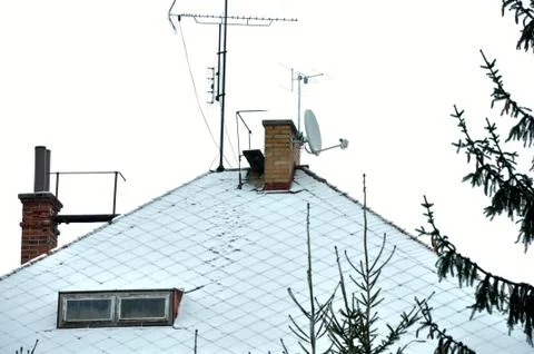 Old house in winter Stock Photos