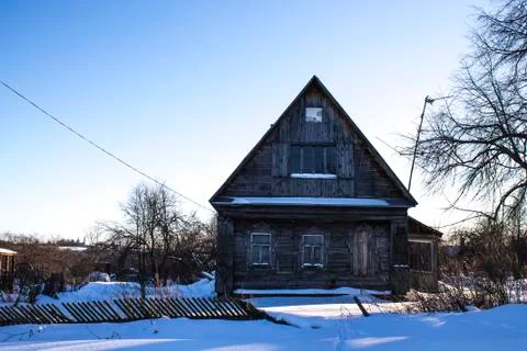 Old house. Winter Stock Photos
