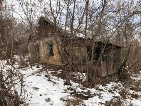 Old House In Winter Foto stock