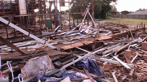 Old house in wreckage  Stock Footage 39945379