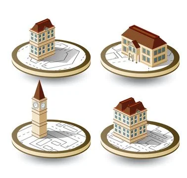 Old houses Stock Illustration