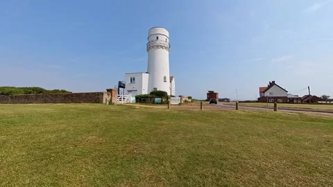 The Old Hunstanton lighthouse 스톡 동영상 243555973