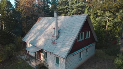 Old hunter house in the forest Stock Footage 173853529