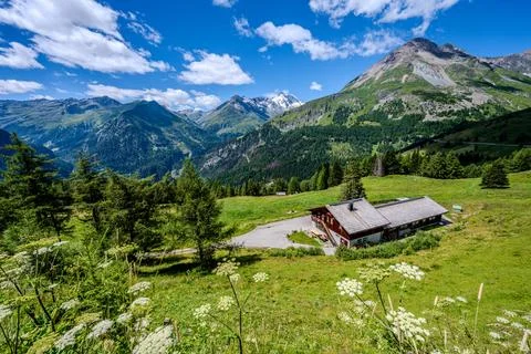 An old hut on the way to Glockner Stock Photos