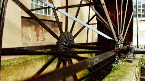 Old hydraulic engine in motion Stock Footage 325631587