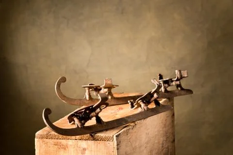 Old ice-skates Stock Photos