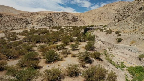 The old Inca trail at it pass along Atacama desert Andes mountains Видео 117083721
