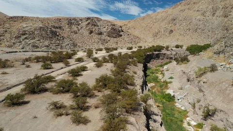 The old Inca trail at it pass along Atacama desert Andes mountains Video stock 117084845