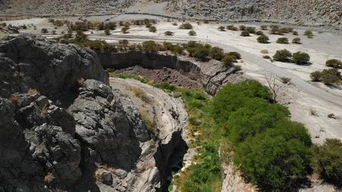 The old Inca trail at it pass along Atacama desert Andes mountains Stockbeeldmateriaal 117089318