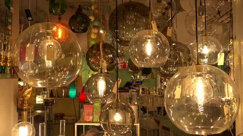 Old incandescent lamp. 4K. Stock Footage 72107959